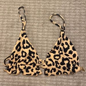 Toluca swim top. leopard print (felis) style: Ophelia size S